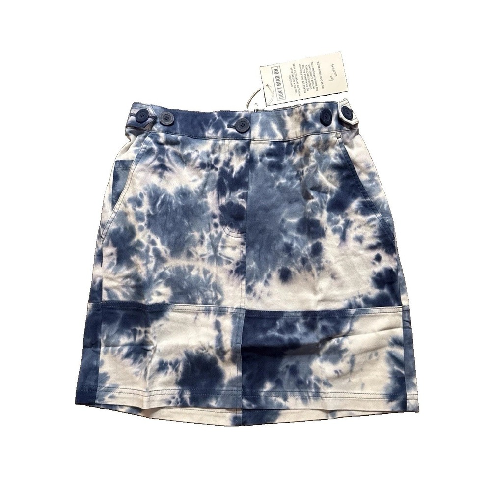 NWT Wildfang The Essential Work Skirt S Blue Tie Dye NWT NEW Boho
